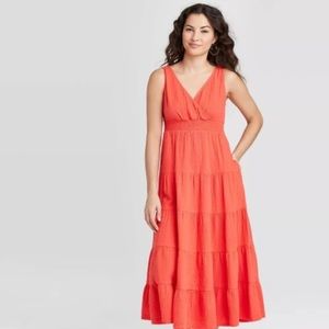 Brand new V neck Universal Threads red dress